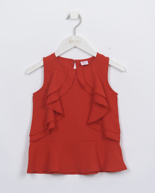 Picture of JH4490 GIRLS SLEEVELESS SATIN FEEL SMART TOP